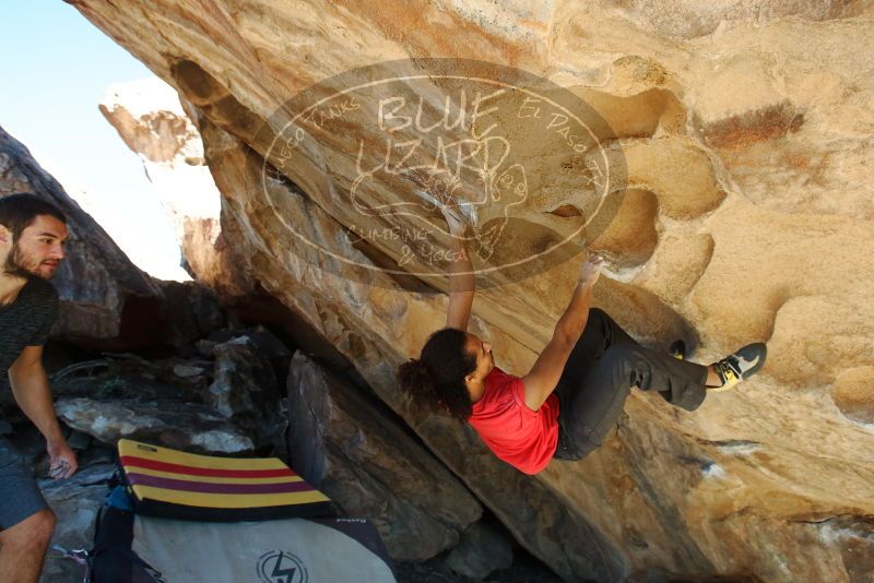 Bouldering in Hueco Tanks on 01/19/2019 with Blue Lizard Climbing and Yoga

Filename: SRM_20190119_1404140.jpg
Aperture: f/5.0
Shutter Speed: 1/320
Body: Canon EOS-1D Mark II
Lens: Canon EF 16-35mm f/2.8 L