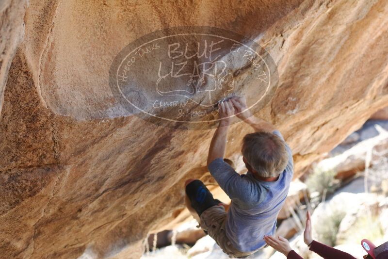 Bouldering in Hueco Tanks on 01/19/2019 with Blue Lizard Climbing and Yoga

Filename: SRM_20190119_1415430.jpg
Aperture: f/3.2
Shutter Speed: 1/500
Body: Canon EOS-1D Mark II
Lens: Canon EF 50mm f/1.8 II