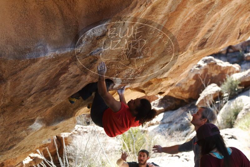 Bouldering in Hueco Tanks on 01/19/2019 with Blue Lizard Climbing and Yoga

Filename: SRM_20190119_1424150.jpg
Aperture: f/4.0
Shutter Speed: 1/500
Body: Canon EOS-1D Mark II
Lens: Canon EF 50mm f/1.8 II