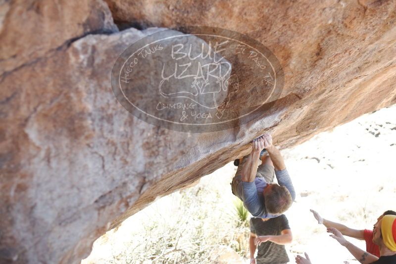 Bouldering in Hueco Tanks on 01/19/2019 with Blue Lizard Climbing and Yoga

Filename: SRM_20190119_1428550.jpg
Aperture: f/2.5
Shutter Speed: 1/500
Body: Canon EOS-1D Mark II
Lens: Canon EF 50mm f/1.8 II