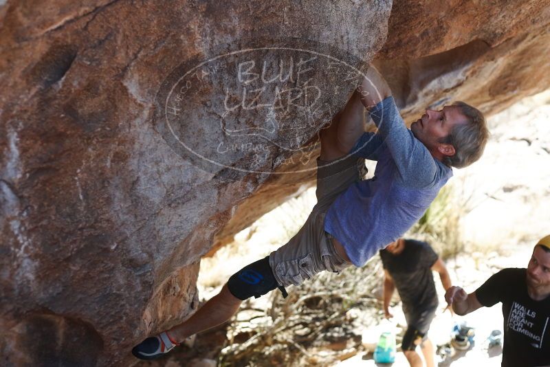 Bouldering in Hueco Tanks on 01/19/2019 with Blue Lizard Climbing and Yoga

Filename: SRM_20190119_1429380.jpg
Aperture: f/3.2
Shutter Speed: 1/640
Body: Canon EOS-1D Mark II
Lens: Canon EF 50mm f/1.8 II