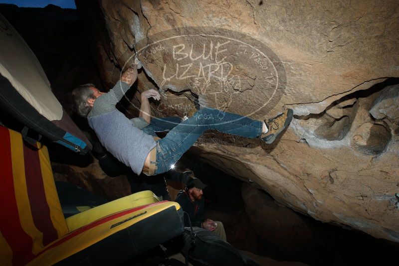 Bouldering in Hueco Tanks on 01/19/2019 with Blue Lizard Climbing and Yoga

Filename: SRM_20190119_1658330.jpg
Aperture: f/8.0
Shutter Speed: 1/250
Body: Canon EOS-1D Mark II
Lens: Canon EF 16-35mm f/2.8 L