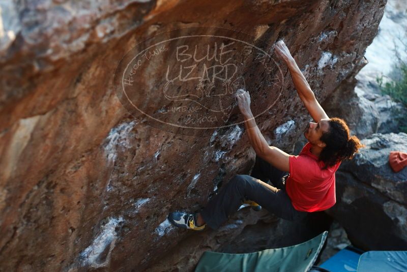 Bouldering in Hueco Tanks on 01/19/2019 with Blue Lizard Climbing and Yoga

Filename: SRM_20190119_1811150.jpg
Aperture: f/2.8
Shutter Speed: 1/250
Body: Canon EOS-1D Mark II
Lens: Canon EF 50mm f/1.8 II