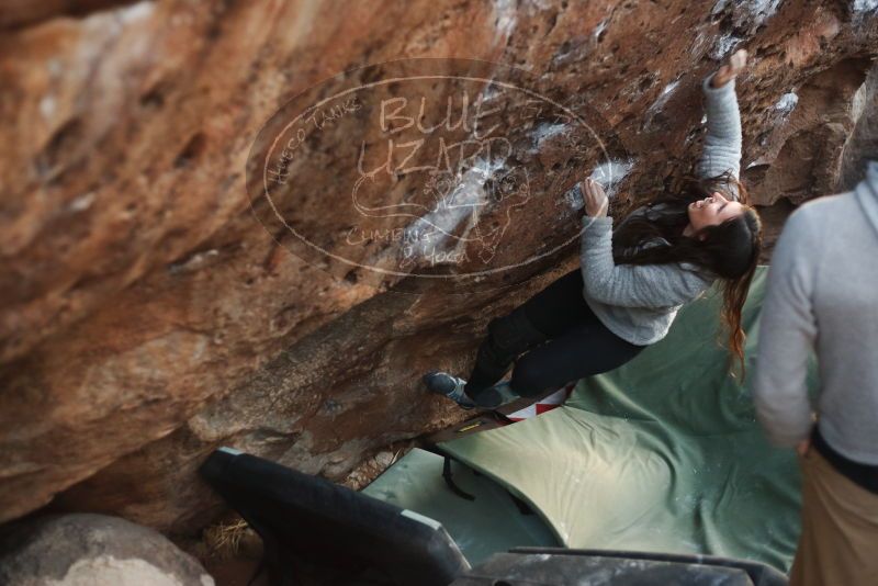 Bouldering in Hueco Tanks on 01/19/2019 with Blue Lizard Climbing and Yoga

Filename: SRM_20190119_1813270.jpg
Aperture: f/2.5
Shutter Speed: 1/250
Body: Canon EOS-1D Mark II
Lens: Canon EF 50mm f/1.8 II