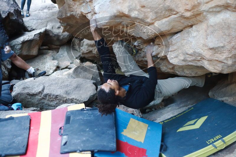 Bouldering in Hueco Tanks on 01/20/2019 with Blue Lizard Climbing and Yoga

Filename: SRM_20190120_1107310.jpg
Aperture: f/2.2
Shutter Speed: 1/250
Body: Canon EOS-1D Mark II
Lens: Canon EF 50mm f/1.8 II