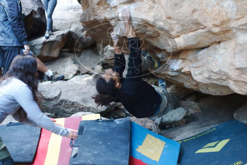 Bouldering in Hueco Tanks on 01/20/2019 with Blue Lizard Climbing and Yoga

Filename: SRM_20190120_1107350.jpg
Aperture: f/2.2
Shutter Speed: 1/200
Body: Canon EOS-1D Mark II
Lens: Canon EF 50mm f/1.8 II