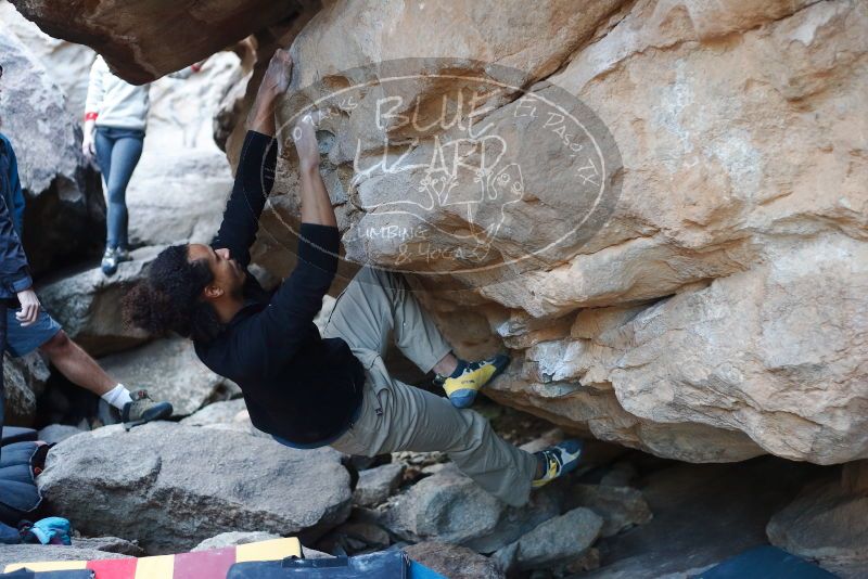 Bouldering in Hueco Tanks on 01/20/2019 with Blue Lizard Climbing and Yoga

Filename: SRM_20190120_1107420.jpg
Aperture: f/2.8
Shutter Speed: 1/200
Body: Canon EOS-1D Mark II
Lens: Canon EF 50mm f/1.8 II