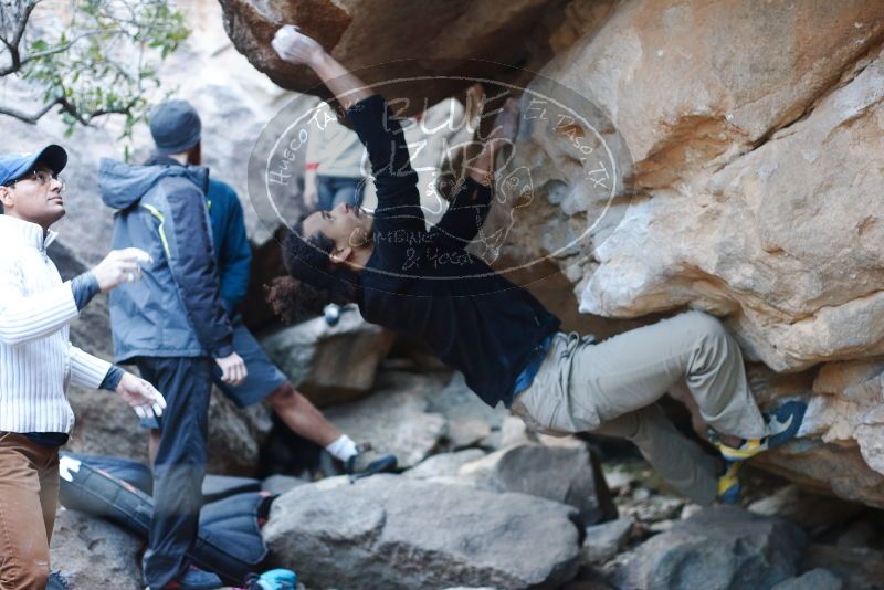 Bouldering in Hueco Tanks on 01/20/2019 with Blue Lizard Climbing and Yoga

Filename: SRM_20190120_1107450.jpg
Aperture: f/2.8
Shutter Speed: 1/200
Body: Canon EOS-1D Mark II
Lens: Canon EF 50mm f/1.8 II