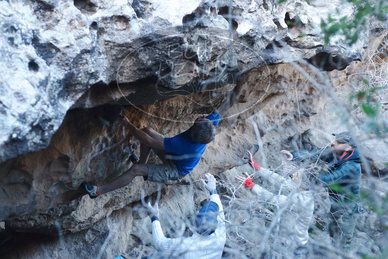 Bouldering in Hueco Tanks on 01/20/2019 with Blue Lizard Climbing and Yoga

Filename: SRM_20190120_1125490.jpg
Aperture: f/3.2
Shutter Speed: 1/200
Body: Canon EOS-1D Mark II
Lens: Canon EF 50mm f/1.8 II