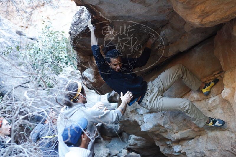 Bouldering in Hueco Tanks on 01/20/2019 with Blue Lizard Climbing and Yoga

Filename: SRM_20190120_1138440.jpg
Aperture: f/2.8
Shutter Speed: 1/200
Body: Canon EOS-1D Mark II
Lens: Canon EF 50mm f/1.8 II