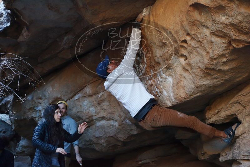 Bouldering in Hueco Tanks on 01/20/2019 with Blue Lizard Climbing and Yoga

Filename: SRM_20190120_1139460.jpg
Aperture: f/4.0
Shutter Speed: 1/200
Body: Canon EOS-1D Mark II
Lens: Canon EF 50mm f/1.8 II