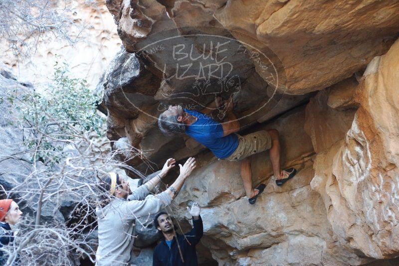 Bouldering in Hueco Tanks on 01/20/2019 with Blue Lizard Climbing and Yoga

Filename: SRM_20190120_1141290.jpg
Aperture: f/2.8
Shutter Speed: 1/250
Body: Canon EOS-1D Mark II
Lens: Canon EF 50mm f/1.8 II