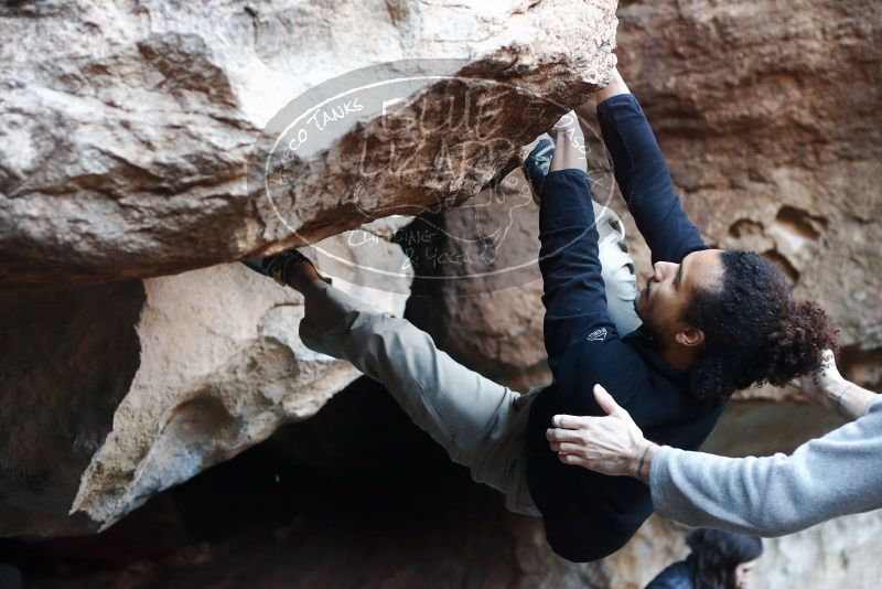 Bouldering in Hueco Tanks on 01/20/2019 with Blue Lizard Climbing and Yoga

Filename: SRM_20190120_1221320.jpg
Aperture: f/3.2
Shutter Speed: 1/250
Body: Canon EOS-1D Mark II
Lens: Canon EF 50mm f/1.8 II