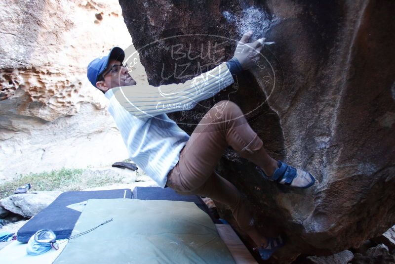 Bouldering in Hueco Tanks on 01/20/2019 with Blue Lizard Climbing and Yoga

Filename: SRM_20190120_1302090.jpg
Aperture: f/2.8
Shutter Speed: 1/80
Body: Canon EOS-1D Mark II
Lens: Canon EF 16-35mm f/2.8 L