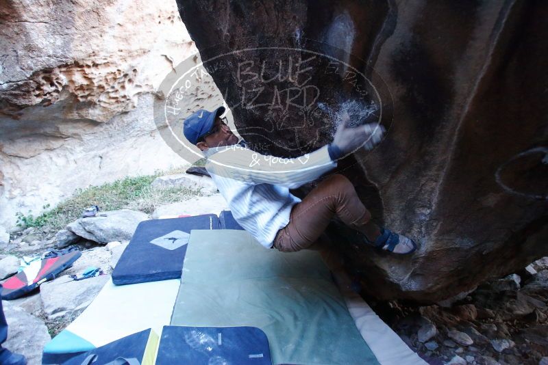 Bouldering in Hueco Tanks on 01/20/2019 with Blue Lizard Climbing and Yoga

Filename: SRM_20190120_1303360.jpg
Aperture: f/2.8
Shutter Speed: 1/160
Body: Canon EOS-1D Mark II
Lens: Canon EF 16-35mm f/2.8 L