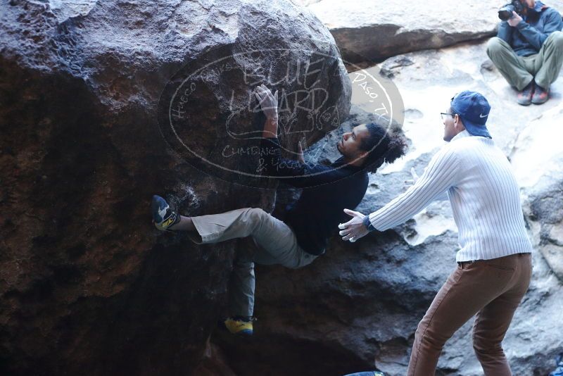 Bouldering in Hueco Tanks on 01/20/2019 with Blue Lizard Climbing and Yoga

Filename: SRM_20190120_1314500.jpg
Aperture: f/3.2
Shutter Speed: 1/250
Body: Canon EOS-1D Mark II
Lens: Canon EF 50mm f/1.8 II