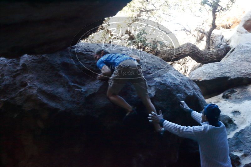 Bouldering in Hueco Tanks on 01/20/2019 with Blue Lizard Climbing and Yoga

Filename: SRM_20190120_1316240.jpg
Aperture: f/10.0
Shutter Speed: 1/200
Body: Canon EOS-1D Mark II
Lens: Canon EF 50mm f/1.8 II