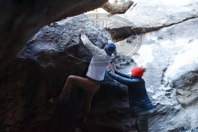 Bouldering in Hueco Tanks on 01/20/2019 with Blue Lizard Climbing and Yoga

Filename: SRM_20190120_1319410.jpg
Aperture: f/4.0
Shutter Speed: 1/200
Body: Canon EOS-1D Mark II
Lens: Canon EF 50mm f/1.8 II