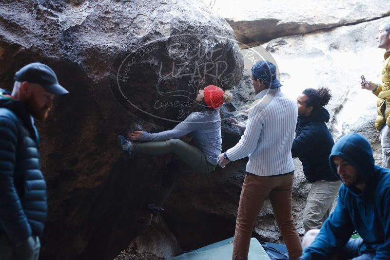 Bouldering in Hueco Tanks on 01/20/2019 with Blue Lizard Climbing and Yoga

Filename: SRM_20190120_1332351.jpg
Aperture: f/3.2
Shutter Speed: 1/200
Body: Canon EOS-1D Mark II
Lens: Canon EF 50mm f/1.8 II