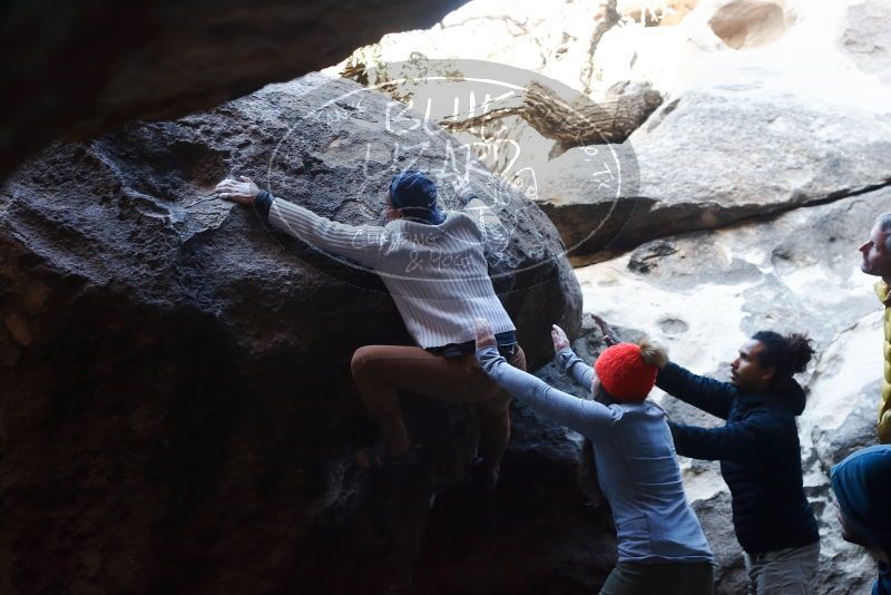 Bouldering in Hueco Tanks on 01/20/2019 with Blue Lizard Climbing and Yoga

Filename: SRM_20190120_1334440.jpg
Aperture: f/4.0
Shutter Speed: 1/200
Body: Canon EOS-1D Mark II
Lens: Canon EF 50mm f/1.8 II