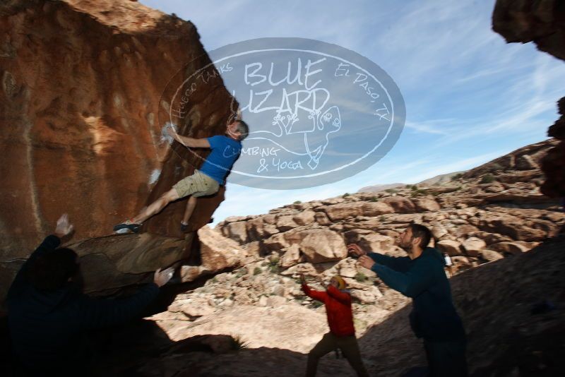 Bouldering in Hueco Tanks on 01/20/2019 with Blue Lizard Climbing and Yoga

Filename: SRM_20190120_1418580.jpg
Aperture: f/8.0
Shutter Speed: 1/250
Body: Canon EOS-1D Mark II
Lens: Canon EF 16-35mm f/2.8 L