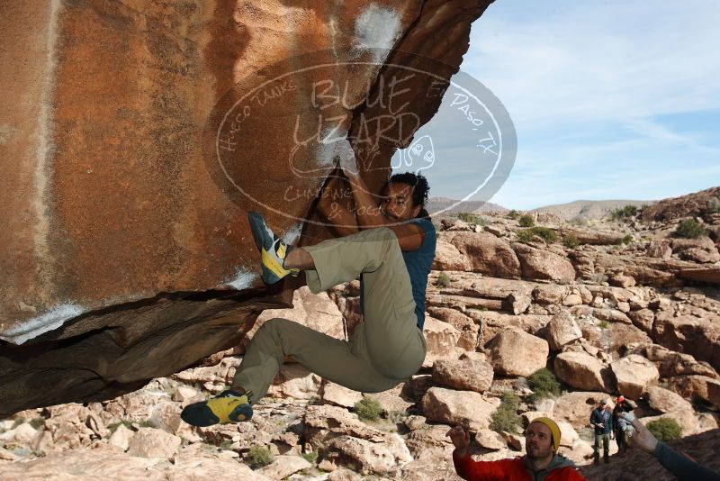 Bouldering in Hueco Tanks on 01/20/2019 with Blue Lizard Climbing and Yoga

Filename: SRM_20190120_1434200.jpg
Aperture: f/8.0
Shutter Speed: 1/250
Body: Canon EOS-1D Mark II
Lens: Canon EF 16-35mm f/2.8 L