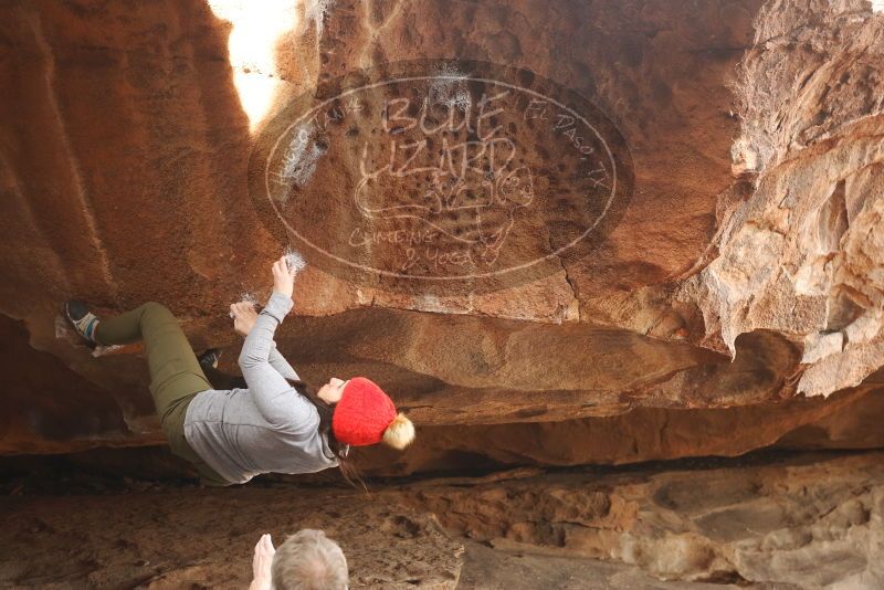 Bouldering in Hueco Tanks on 01/20/2019 with Blue Lizard Climbing and Yoga

Filename: SRM_20190120_1442100.jpg
Aperture: f/4.0
Shutter Speed: 1/250
Body: Canon EOS-1D Mark II
Lens: Canon EF 50mm f/1.8 II