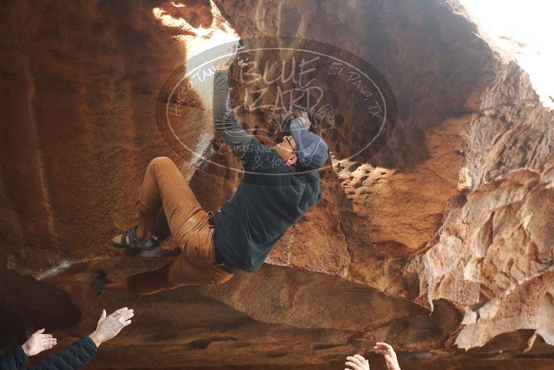 Bouldering in Hueco Tanks on 01/20/2019 with Blue Lizard Climbing and Yoga

Filename: SRM_20190120_1503130.jpg
Aperture: f/4.5
Shutter Speed: 1/250
Body: Canon EOS-1D Mark II
Lens: Canon EF 50mm f/1.8 II