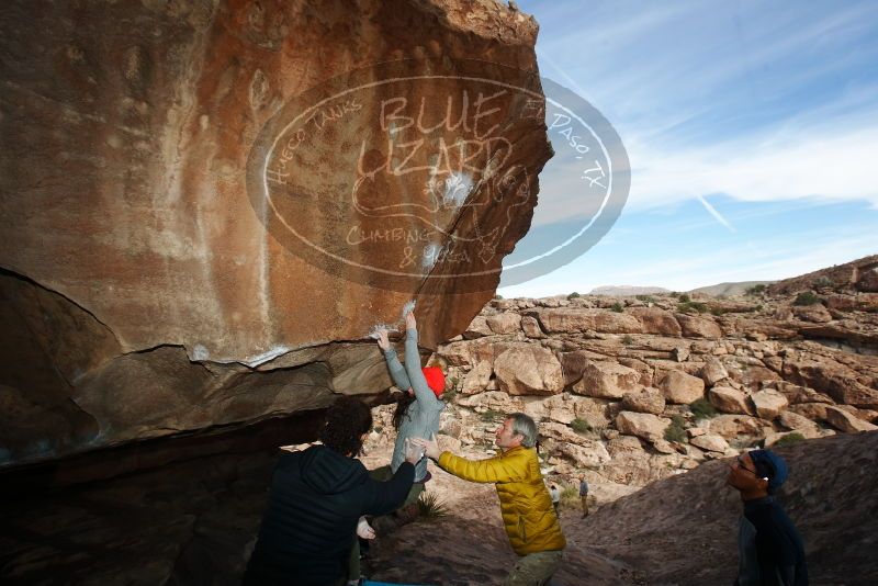 Bouldering in Hueco Tanks on 01/20/2019 with Blue Lizard Climbing and Yoga

Filename: SRM_20190120_1516230.jpg
Aperture: f/6.3
Shutter Speed: 1/250
Body: Canon EOS-1D Mark II
Lens: Canon EF 16-35mm f/2.8 L