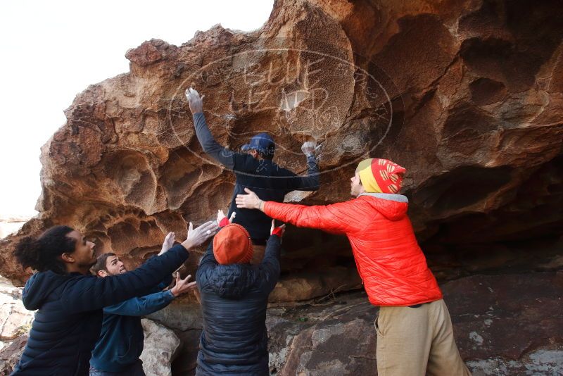 Bouldering in Hueco Tanks on 01/20/2019 with Blue Lizard Climbing and Yoga

Filename: SRM_20190120_1617390.jpg
Aperture: f/6.3
Shutter Speed: 1/250
Body: Canon EOS-1D Mark II
Lens: Canon EF 16-35mm f/2.8 L