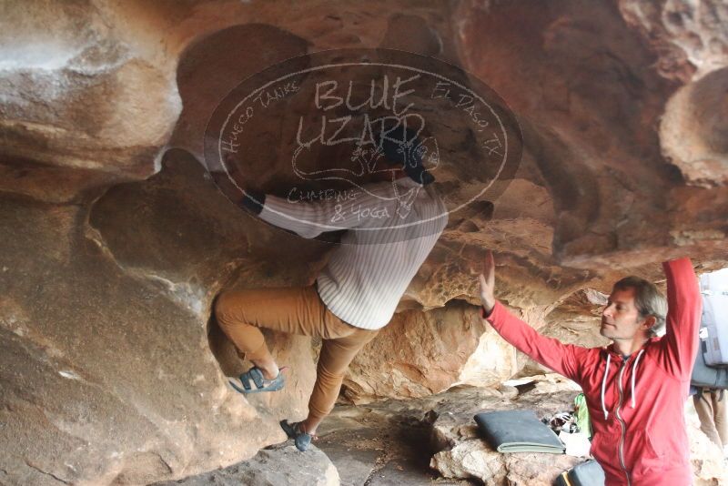 Bouldering in Hueco Tanks on 01/20/2019 with Blue Lizard Climbing and Yoga

Filename: SRM_20190120_1757470.jpg
Aperture: f/2.8
Shutter Speed: 1/200
Body: Canon EOS-1D Mark II
Lens: Canon EF 16-35mm f/2.8 L