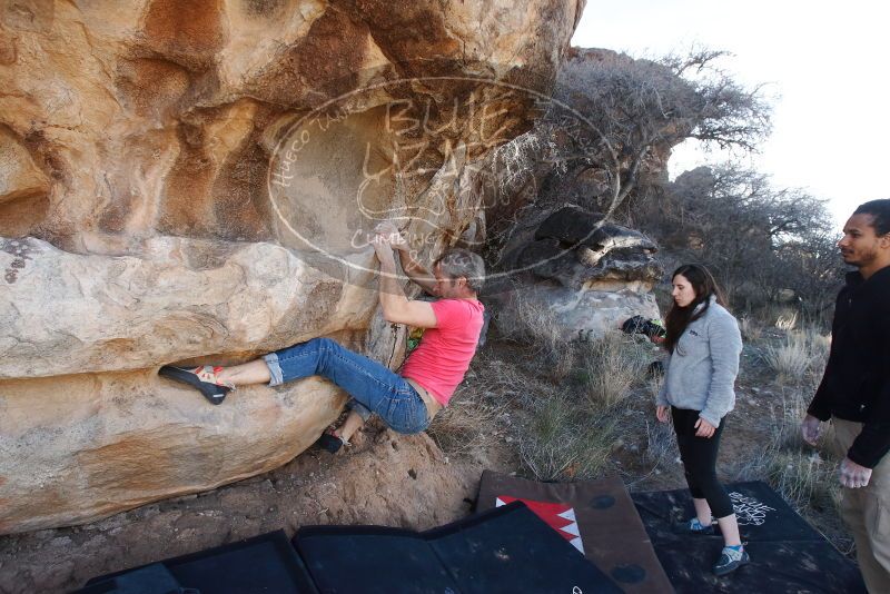 Bouldering in Hueco Tanks on 01/21/2019 with Blue Lizard Climbing and Yoga

Filename: SRM_20190121_1105520.jpg
Aperture: f/6.3
Shutter Speed: 1/250
Body: Canon EOS-1D Mark II
Lens: Canon EF 16-35mm f/2.8 L