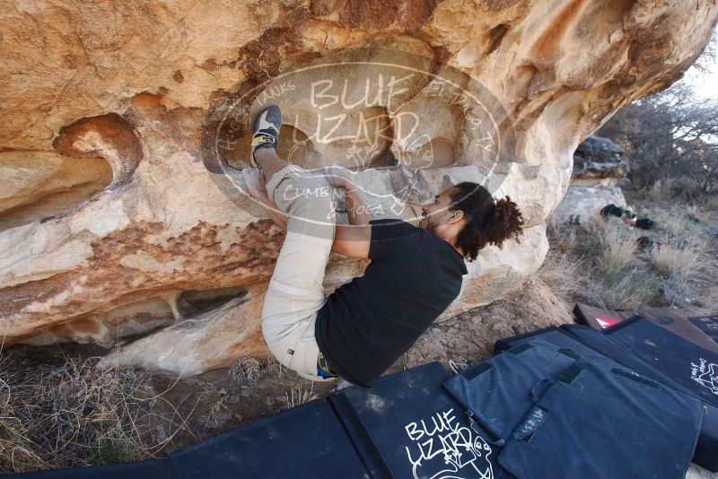 Bouldering in Hueco Tanks on 01/21/2019 with Blue Lizard Climbing and Yoga

Filename: SRM_20190121_1112170.jpg
Aperture: f/5.6
Shutter Speed: 1/250
Body: Canon EOS-1D Mark II
Lens: Canon EF 16-35mm f/2.8 L