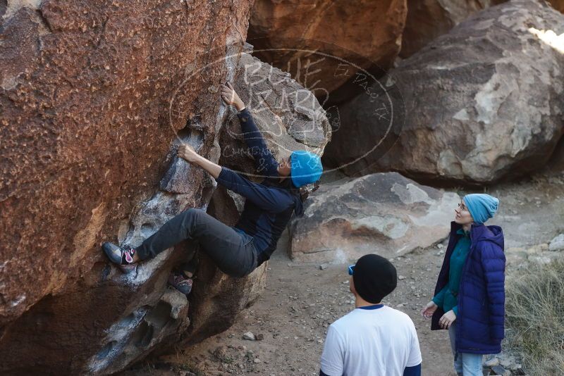 Bouldering in Hueco Tanks on 01/26/2019 with Blue Lizard Climbing and Yoga

Filename: SRM_20190126_1027190.jpg
Aperture: f/4.0
Shutter Speed: 1/250
Body: Canon EOS-1D Mark II
Lens: Canon EF 50mm f/1.8 II