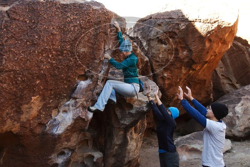 Bouldering in Hueco Tanks on 01/26/2019 with Blue Lizard Climbing and Yoga

Filename: SRM_20190126_1038270.jpg
Aperture: f/4.5
Shutter Speed: 1/250
Body: Canon EOS-1D Mark II
Lens: Canon EF 16-35mm f/2.8 L