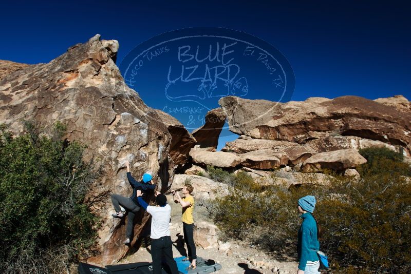 Bouldering in Hueco Tanks on 01/26/2019 with Blue Lizard Climbing and Yoga

Filename: SRM_20190126_1046280.jpg
Aperture: f/5.6
Shutter Speed: 1/250
Body: Canon EOS-1D Mark II
Lens: Canon EF 16-35mm f/2.8 L