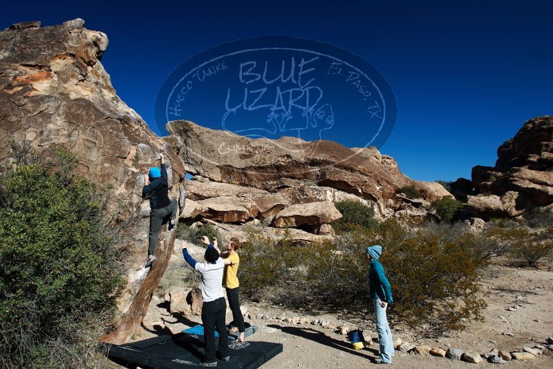 Bouldering in Hueco Tanks on 01/26/2019 with Blue Lizard Climbing and Yoga

Filename: SRM_20190126_1046510.jpg
Aperture: f/5.6
Shutter Speed: 1/250
Body: Canon EOS-1D Mark II
Lens: Canon EF 16-35mm f/2.8 L