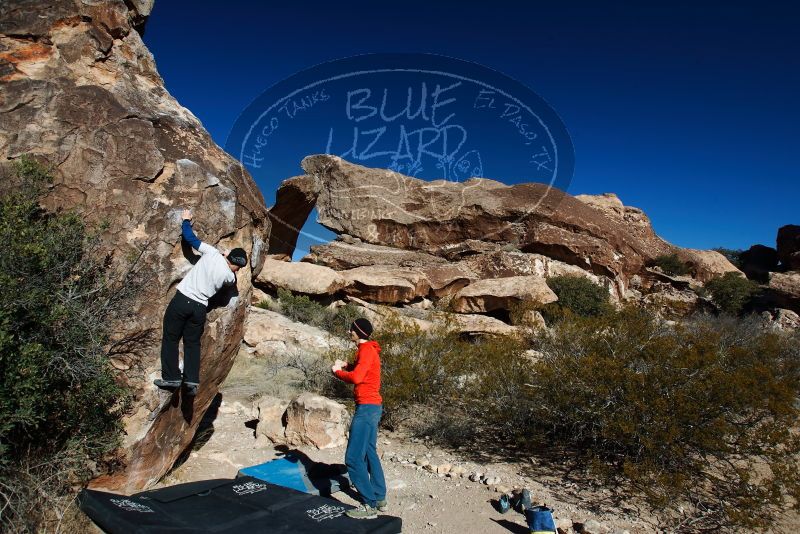 Bouldering in Hueco Tanks on 01/26/2019 with Blue Lizard Climbing and Yoga

Filename: SRM_20190126_1050140.jpg
Aperture: f/8.0
Shutter Speed: 1/250
Body: Canon EOS-1D Mark II
Lens: Canon EF 16-35mm f/2.8 L