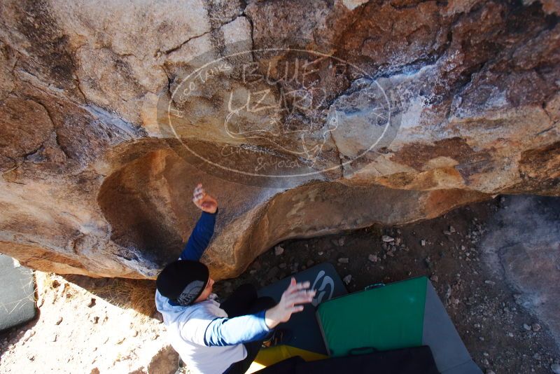 Bouldering in Hueco Tanks on 01/26/2019 with Blue Lizard Climbing and Yoga

Filename: SRM_20190126_1106350.jpg
Aperture: f/6.3
Shutter Speed: 1/250
Body: Canon EOS-1D Mark II
Lens: Canon EF 16-35mm f/2.8 L