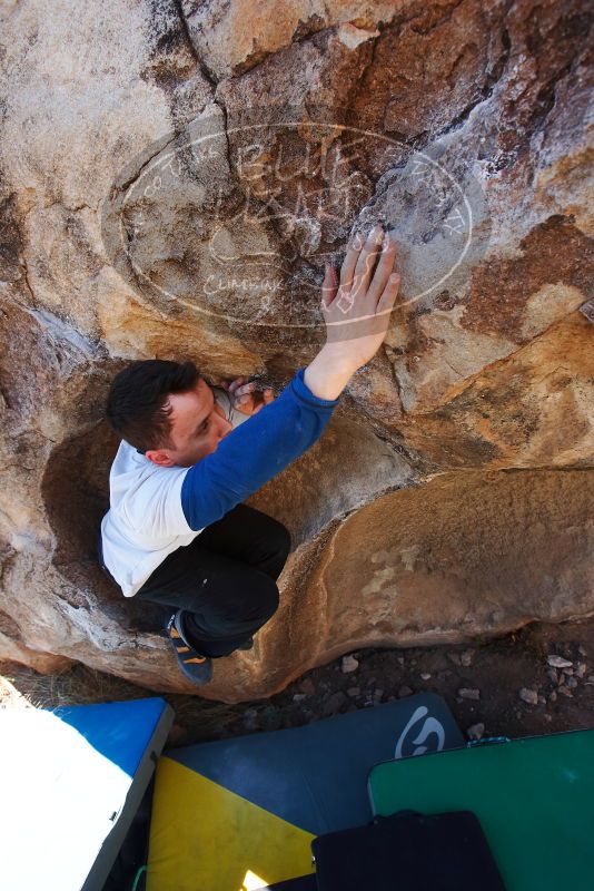 Bouldering in Hueco Tanks on 01/26/2019 with Blue Lizard Climbing and Yoga

Filename: SRM_20190126_1111211.jpg
Aperture: f/5.6
Shutter Speed: 1/250
Body: Canon EOS-1D Mark II
Lens: Canon EF 16-35mm f/2.8 L