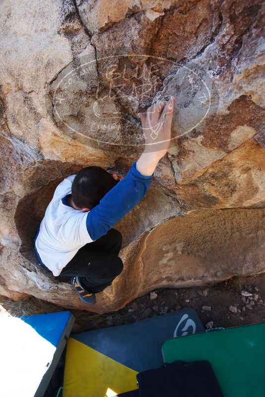 Bouldering in Hueco Tanks on 01/26/2019 with Blue Lizard Climbing and Yoga

Filename: SRM_20190126_1111212.jpg
Aperture: f/5.6
Shutter Speed: 1/250
Body: Canon EOS-1D Mark II
Lens: Canon EF 16-35mm f/2.8 L