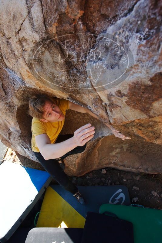 Bouldering in Hueco Tanks on 01/26/2019 with Blue Lizard Climbing and Yoga

Filename: SRM_20190126_1113200.jpg
Aperture: f/6.3
Shutter Speed: 1/250
Body: Canon EOS-1D Mark II
Lens: Canon EF 16-35mm f/2.8 L