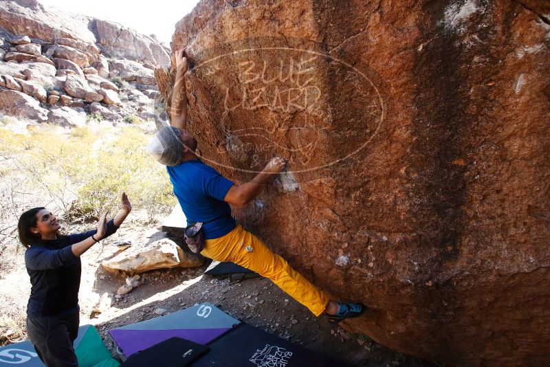 Bouldering in Hueco Tanks on 01/26/2019 with Blue Lizard Climbing and Yoga

Filename: SRM_20190126_1123311.jpg
Aperture: f/5.0
Shutter Speed: 1/250
Body: Canon EOS-1D Mark II
Lens: Canon EF 16-35mm f/2.8 L