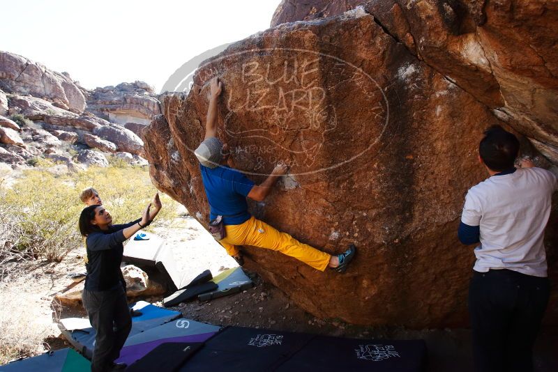 Bouldering in Hueco Tanks on 01/26/2019 with Blue Lizard Climbing and Yoga

Filename: SRM_20190126_1126020.jpg
Aperture: f/6.3
Shutter Speed: 1/250
Body: Canon EOS-1D Mark II
Lens: Canon EF 16-35mm f/2.8 L