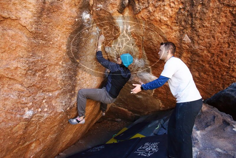 Bouldering in Hueco Tanks on 01/26/2019 with Blue Lizard Climbing and Yoga

Filename: SRM_20190126_1139260.jpg
Aperture: f/3.5
Shutter Speed: 1/250
Body: Canon EOS-1D Mark II
Lens: Canon EF 16-35mm f/2.8 L