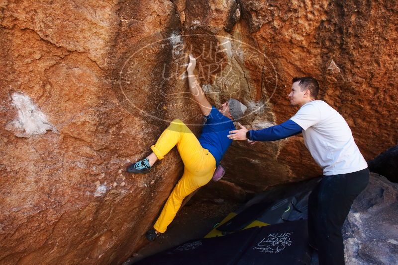 Bouldering in Hueco Tanks on 01/26/2019 with Blue Lizard Climbing and Yoga

Filename: SRM_20190126_1141270.jpg
Aperture: f/6.3
Shutter Speed: 1/200
Body: Canon EOS-1D Mark II
Lens: Canon EF 16-35mm f/2.8 L