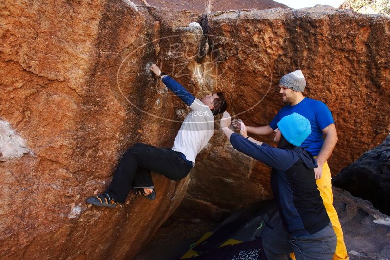 Bouldering in Hueco Tanks on 01/26/2019 with Blue Lizard Climbing and Yoga

Filename: SRM_20190126_1142500.jpg
Aperture: f/6.3
Shutter Speed: 1/200
Body: Canon EOS-1D Mark II
Lens: Canon EF 16-35mm f/2.8 L