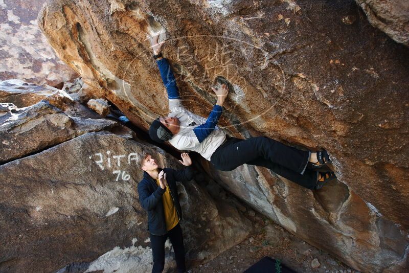 Bouldering in Hueco Tanks on 01/26/2019 with Blue Lizard Climbing and Yoga

Filename: SRM_20190126_1235310.jpg
Aperture: f/5.0
Shutter Speed: 1/200
Body: Canon EOS-1D Mark II
Lens: Canon EF 16-35mm f/2.8 L