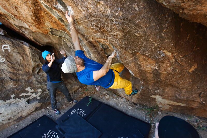 Bouldering in Hueco Tanks on 01/26/2019 with Blue Lizard Climbing and Yoga

Filename: SRM_20190126_1243410.jpg
Aperture: f/4.0
Shutter Speed: 1/250
Body: Canon EOS-1D Mark II
Lens: Canon EF 16-35mm f/2.8 L