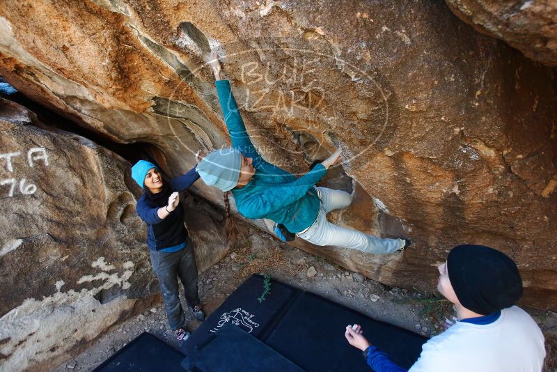 Bouldering in Hueco Tanks on 01/26/2019 with Blue Lizard Climbing and Yoga

Filename: SRM_20190126_1245381.jpg
Aperture: f/4.0
Shutter Speed: 1/250
Body: Canon EOS-1D Mark II
Lens: Canon EF 16-35mm f/2.8 L